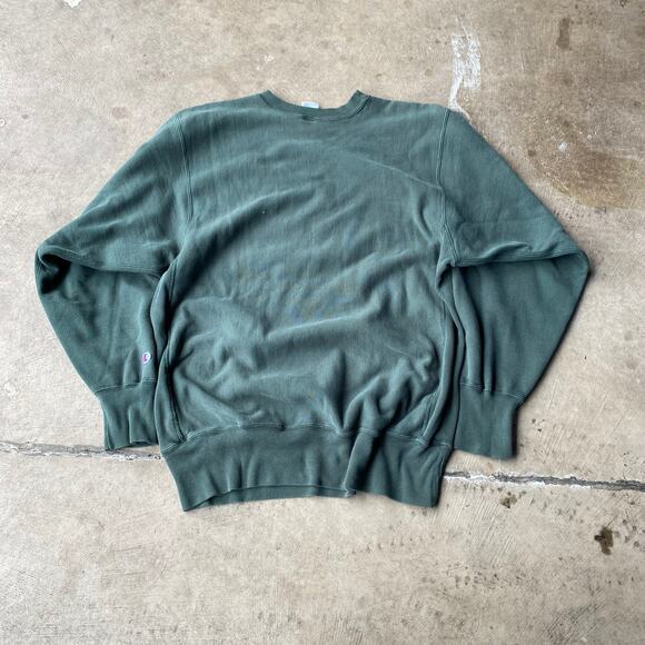 VINTAGE 80S CHAMPION REVERSE WEAVE GREEN CREWNECK SWEATSHIRT XXL - Picture 3 of 4